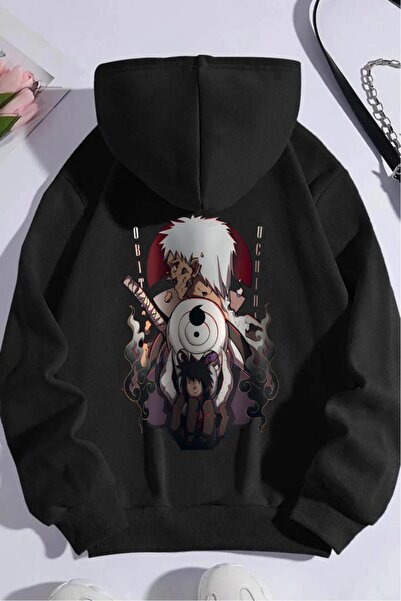 JoneBase سويت شيرت بغطاء للرأس كبير الحجم مطبوع عليه رسوم متحركة للجنسين من U...