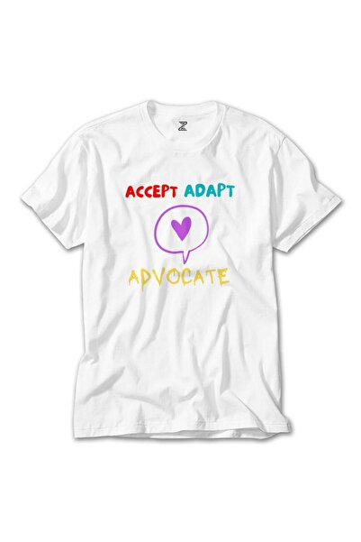 CrowsGate Tricou alb Accept Adapt Advocate