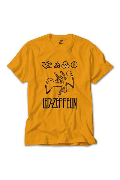 Z zepplin Led Zeppelin Zoso Yellow T-Shirt