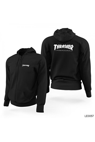 CrowsGate Thrasher Black Zippered Limited Edition Hooded Sweatshirt