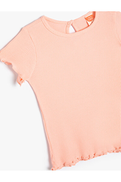 Koton Памучна тениска с кръгло деколте и къси ръкави