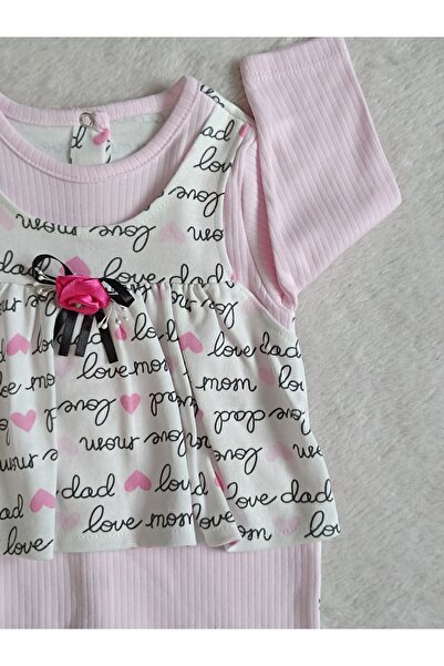 MİNİCEY BABY Baby Girl Long Sleeve Baby Jumpsuit 100% Cotton