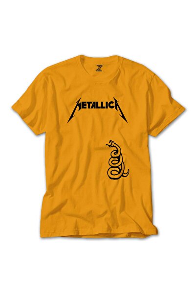 WAKHA تي شيرت ميتاليكا سنيك أصفر