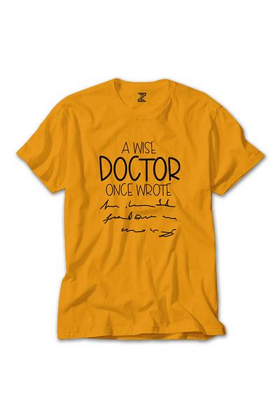 Z zepplin Κίτρινο T-shirt Doctor Text