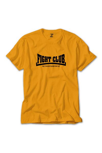 Z zepplin Fight Club Rule 1 Yellow t Shirt