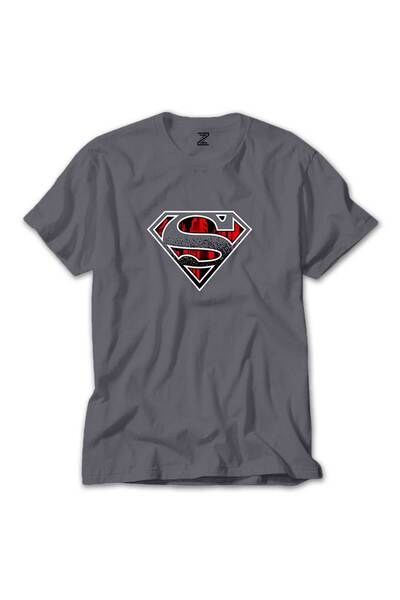 WAKHA تي شيرت Supermn Dark Legend باللون الرمادي
