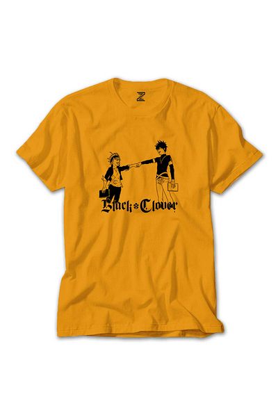 Z zepplin Μαύρο κάλυμμα Asta And Yuno Yellow T-shirt