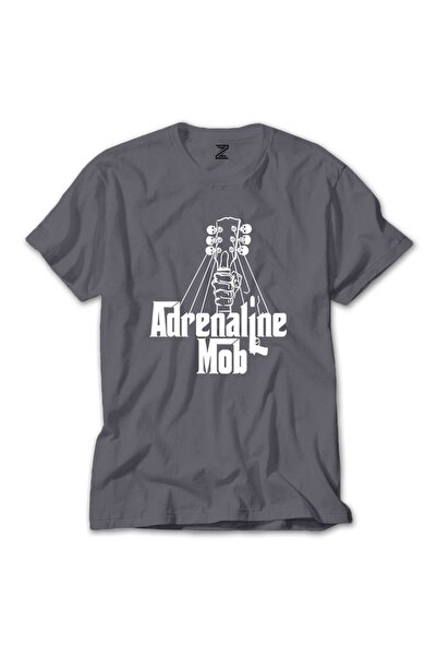 WAKHA أدرينالين موب جيتار تي شيرت ملون رمادي اللون مقاس M