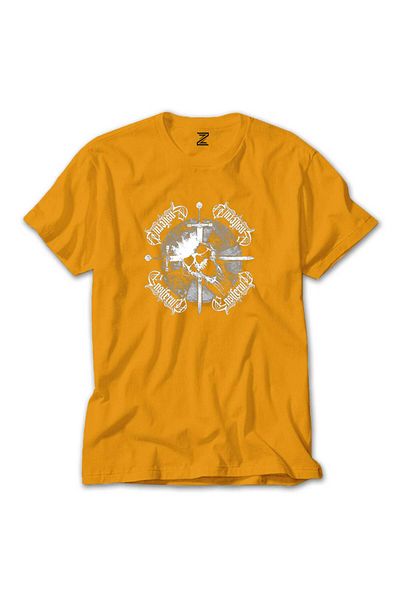 Z zepplin Ensiferum Skull Yellow T-Shirt