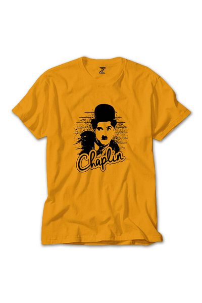 Z zepplin Charlie Chaplin Wall Yellow T-Shirt