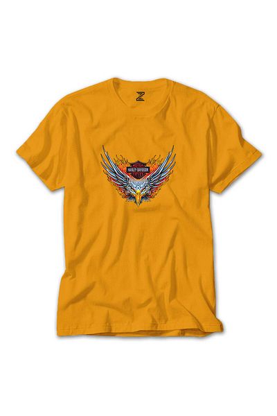 Z zepplin Κίτρινο T-shirt Harley Chopper Eagle