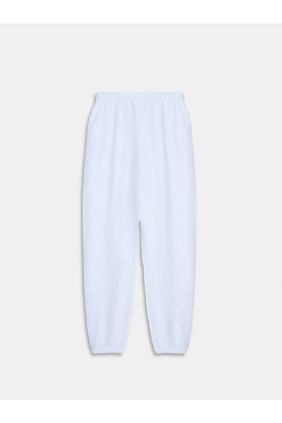 Ltb Λευκή αθλητική φόρμα Jogger Relaxed Fit με σύνθημα