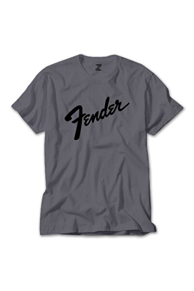 WAKHA تيشيرت بشعار فندر 3 ألوان لون رمادي مقاس XS