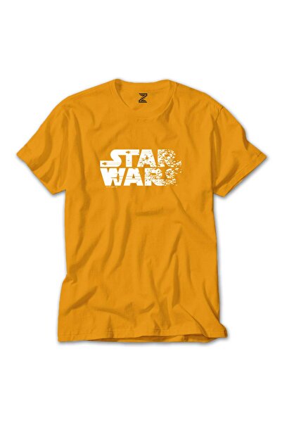 WAKHA تي شيرت بشعار حرب النجوم بلونين أصفر اللون مقاس XS
