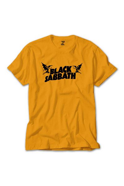 Z zepplin Κίτρινο μπλουζάκι με λογότυπο Black Sabbath