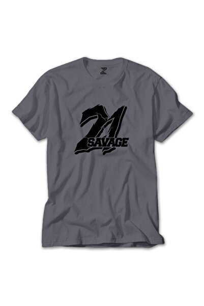 WAKHA 21 تي شيرت باللون الرمادي