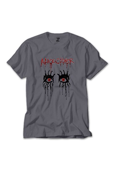 WAKHA تي شيرت أليس كوبر آيز ملون رمادي اللون مقاس XL