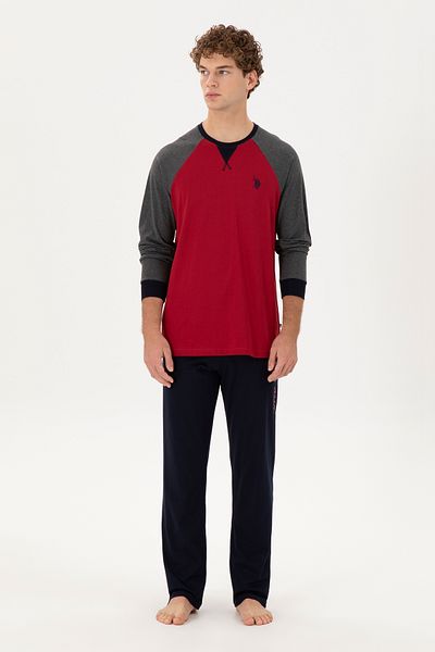 U.S. Polo Assn. Men's Burgundy Pajama Set 50301722 -Vr014