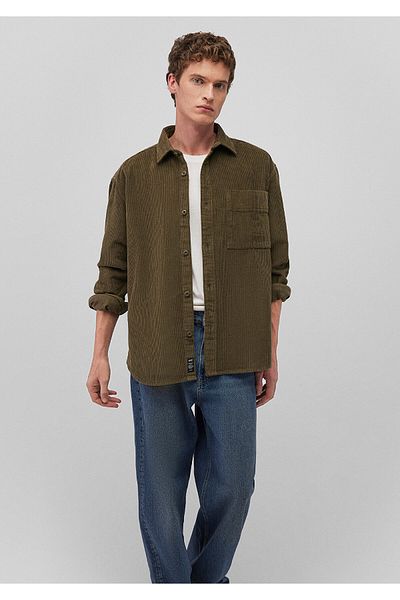 Mavi Χακί βελούδινο πουκάμισο Loose Fit / Loose Relaxed Fit 0211216 -88487