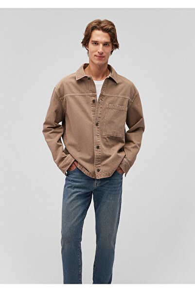 Mavi Kahverengi Gömlek Oversize / Geniş Kesim 0211241-70380