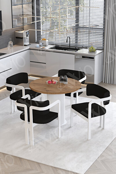 AVVİO Sirius Bohem Ayak 4'lü Tokyo Metal Demonte Sandalye 90x90 Masa Sandalye...