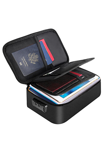 Choice 06.01.041 حقيبة ملفات مطلية بالسيليكون مع قفل، مقاومة للحريق ودرجات ال...