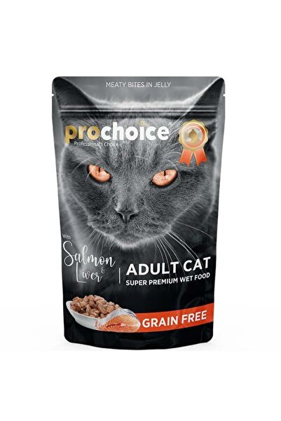 ProChoice Pro Choice Tahılsız Somon Ve Ciğerli Yetişkin Konserve Kedi Maması 85 gr