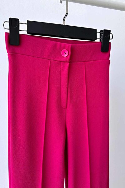 Ka Hijab Palazzo High Waist Trousers - Fuchsia