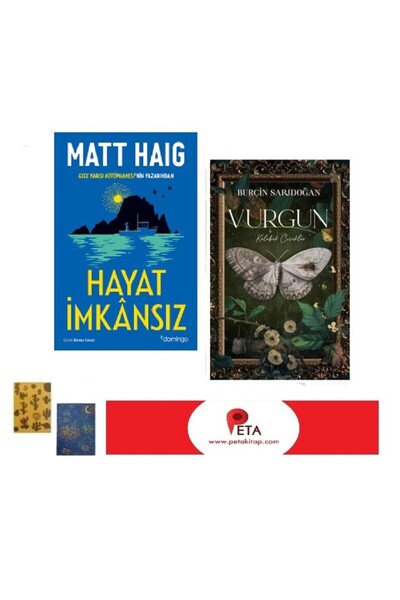 Domingo Yayınevi Hayat İmkansız - Vurgun – 1 Kelebek Çiçekler (2 Notepads - P...
