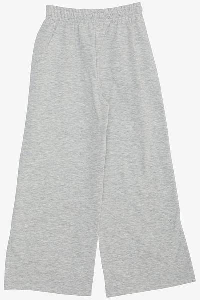 Breeze Gray Melange with Wide Leg and Lace-up Pockets and Slits for 8-12 Years Old Girls
