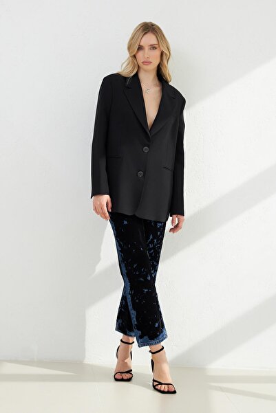 Setre Μαύρο μπουφάν με διπλά κουμπιά και λεπτομέρεια τσέπης