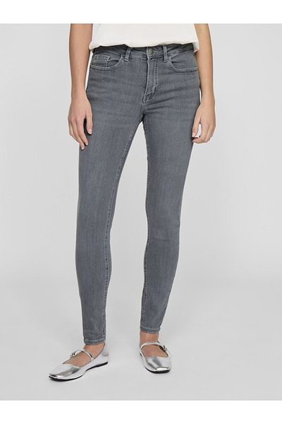 VILA Skinny Fit Jeans mit normaler Taille