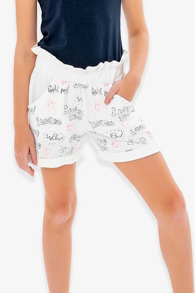 Breeze Girl's Shorts Lace 8-14 Years, Ecru