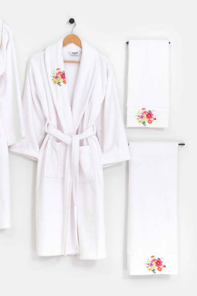 Minteks Οικογενειακό σετ 6 τεμαχίων Yuki Colorful (ΛΕΥΚΟ-ΛΕΥΚΟ)