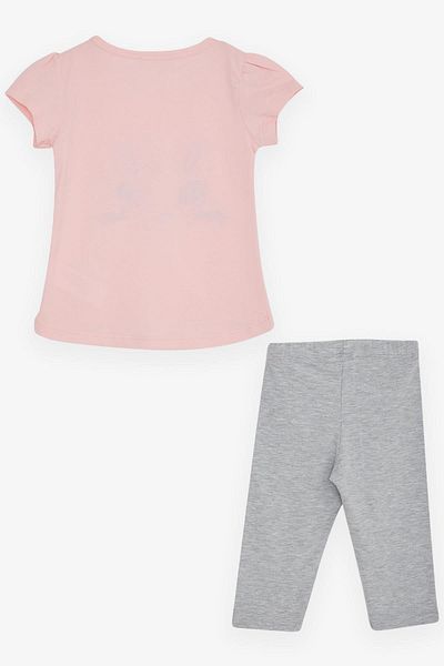 Breeze Girl's Tights Set with Bunny Embroidery, Age 1-4, Pink