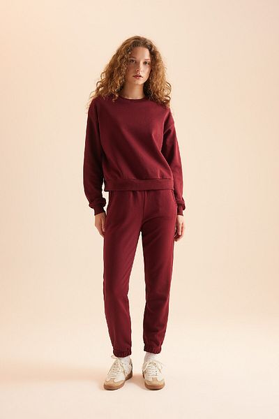 DeFacto Basic-Trainingsanzug-Set aus dickem Fleece mit normaler Passform und normaler Passform D8022axns