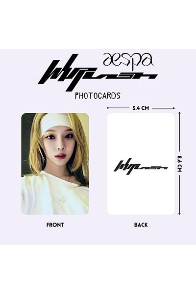 Kpop Dünyasi Aespa'' Whiplash'' A1 Model Photocards Set