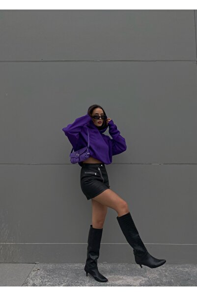 Trendiz Унісекс м'який фіолетовий базовий світшот з капюшоном