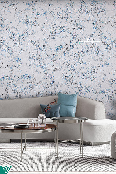 Ventrawall Isı Ve Ses Yalıtımlı Sürülen Duvar Kağıdı |beyaz - Mavi Ipli |b14 - 5 Kg | 16,5m²