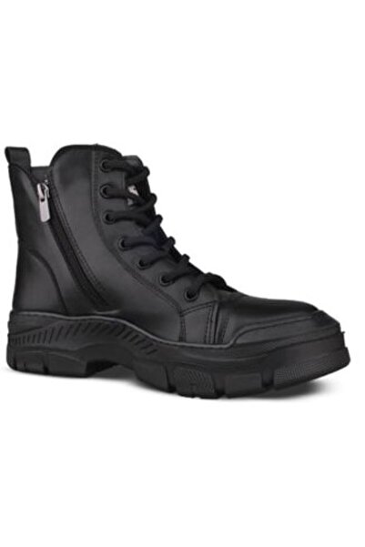 M.P. Mp 242-1884, Siyah Kadın Fermuarlı Bağcıklı Spor Bot