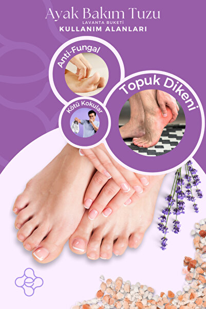 Efsun Natural Rahatlatıcı Koku Giderici Ayak Detoks Tuzu Ayak Bakım Tuzu Lavanta Buketi 300gr