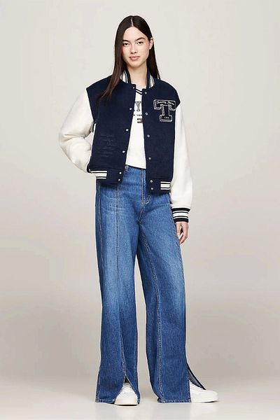 Tommy Jeans Dámská tmavě modrá bunda - Tjw Letterman Jacket
