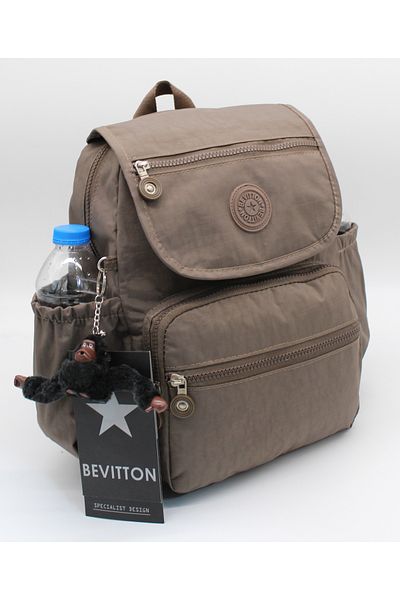 Bevitton Crinkle Waterproof Fabric Unisex Women's Mink Backpack & School Bag 5200