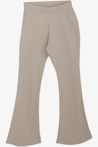 Breeze Girl's Flared Piece Leggings Crop Set, Ages 5-10, Beige