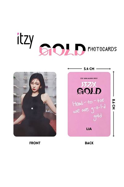Kpop Dünyasi Itzy'' Gold'' Nemo Pink Ver. Photocards Set