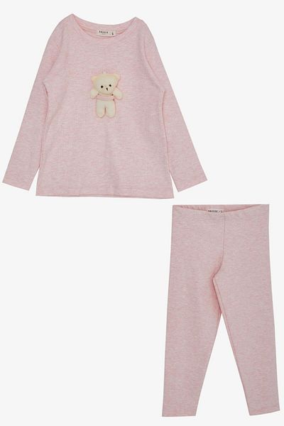 Breeze Salmon Melange Tights Toy Set for 2-6 Years Old Girl