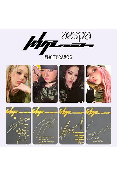 Kpop Dünyasi Aespa'' Whiplash'' Smini Ver. Photocards Set