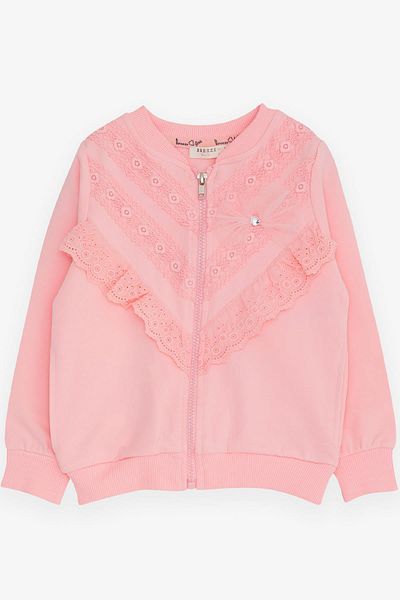 Breeze Cardigan for Girls 3-7 Years, Color Pink