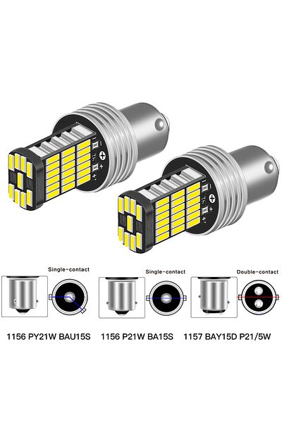 Choice 1156 Bau15s Py21w Amber Yellow 2 قطعة 1156 1157 لمبة LED Ba15s Bay15d P21w P21/5w Py21w Bau15s Car Tur