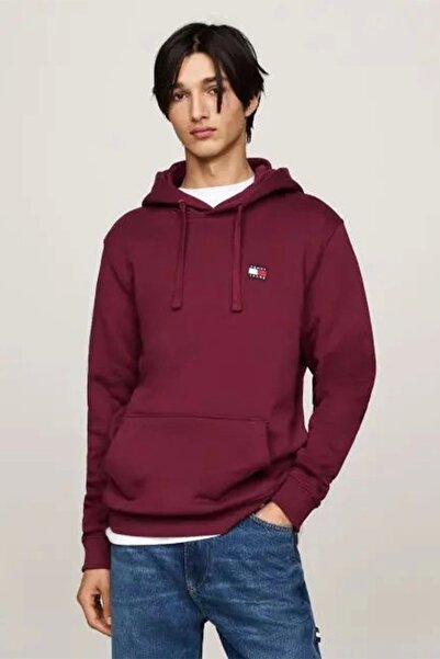 Tommy Hilfiger Ανδρικό Φούτερ με Κουκούλα Κανονικής Γραμμής με Σήμα Μ